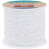 BENECREAT 150m 0.8mm Cordón Blanco Elástico Cuerda Elástica Hilo de Nylon de Rebordear Hilo Elástico para Cuentas Pelo y…